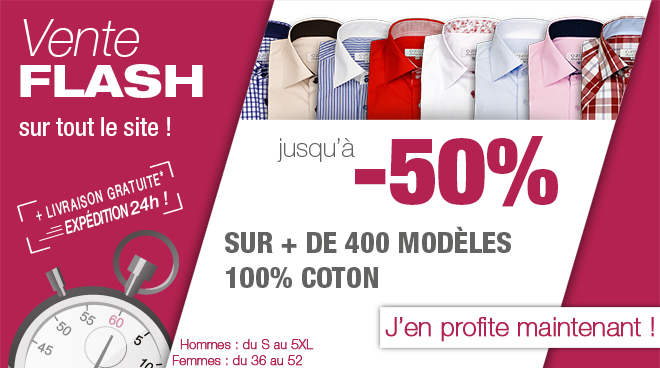 Profitez de toutes les chemises a moitie prix