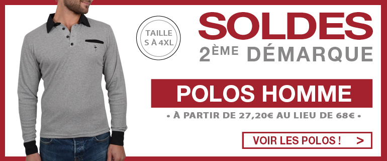 Voir les polos hommes en soldes