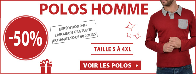 Voir les polos hommes en promo