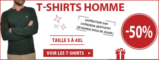 Voir les tee shirts hommes en promo